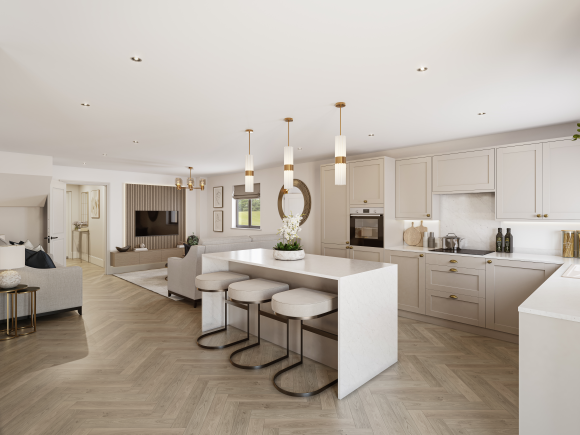 Image of the interior of one of The Waldrons’ properties in Felbridge, Surrey, from Bruckland Developments.