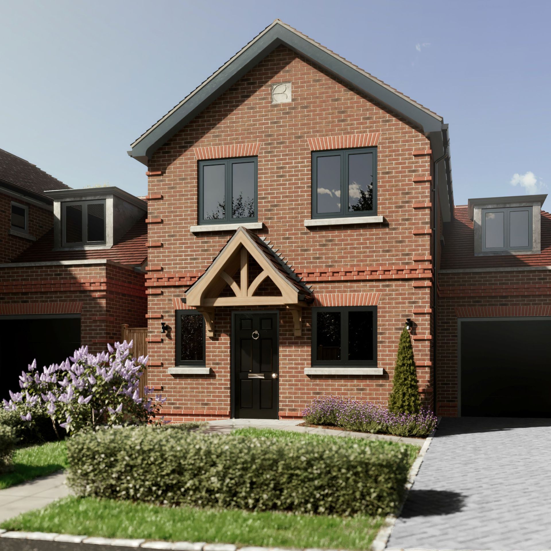 New build houses to buy near me, external CGI of The Waldrons in Felbridge in Surrey