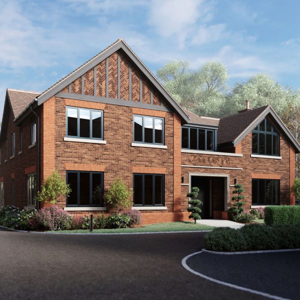 New houses for sale in Buckinghamshire: External CGI of new house for sale at Mill Farm in Chalfont St. Giles